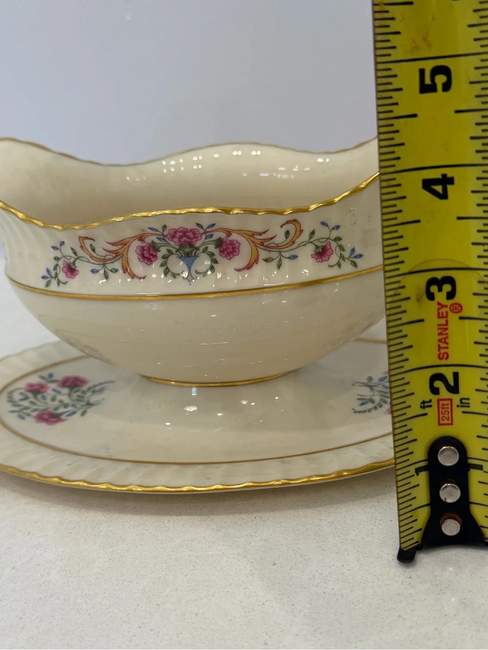 Lenox Cinderella gravy boat with underplate